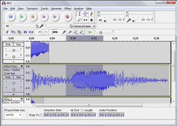 Audacity main window