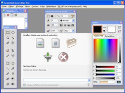 Fenêtre principale de Greenfish Icon Editor Pro