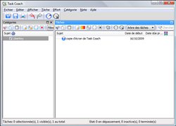 Fenêtre principale de Task Coach